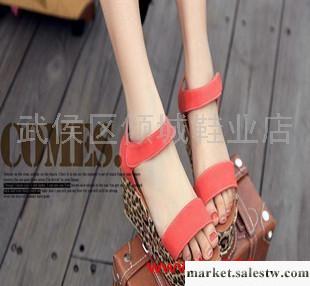 新款韓版時尚休閑增高豹紋平跟露趾甜美涼鞋防水臺厚底鞋女鞋工廠,批發,進口,代購