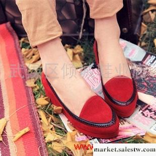 供應2012簡約時尚坡跟內增高防水臺單鞋 韓國歐美甜美可愛OL圓頭女鞋工廠,批發,進口,代購