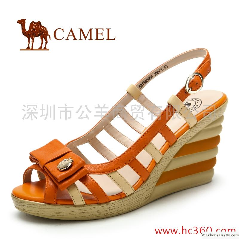 【天貓新風尚】camel 駱駝 女鞋 2012新款 真皮時尚休閑 女涼鞋工廠,批發,進口,代購