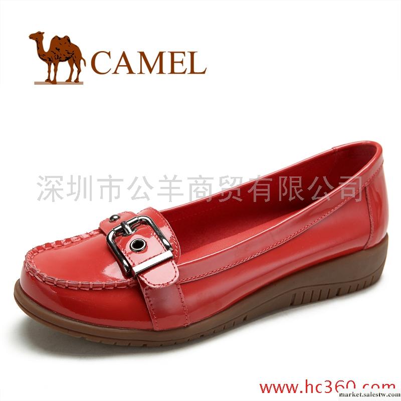 camel 駱駝 女鞋 光澤亮麗 真皮休閑女單鞋 2012春款 1005015工廠,批發,進口,代購