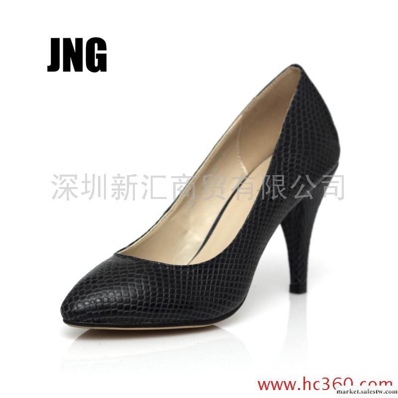 JNG 女鞋 2012 春季 新品 牛皮 壓紋 尖頭 高跟 單鞋 包郵工廠,批發,進口,代購