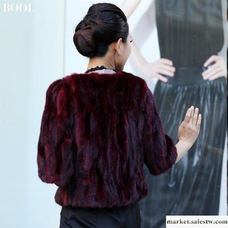 供應 芭歐BOOL 2012秋冬新款 韓版圓領水貂毛皮草短女外套1705工廠,批發,進口,代購