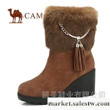 供應camel駱駝 女靴 牛皮/兔毛 保暖絨毛里 休閑女靴 雪地靴 女鞋工廠,批發,進口,代購