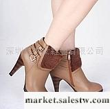 供應---秋冬女鞋2011新款秋冬季女鞋厚底翻邊羊羔毛歐美短靴高跟裸靴時尚女靴子工廠,批發,進口,代購