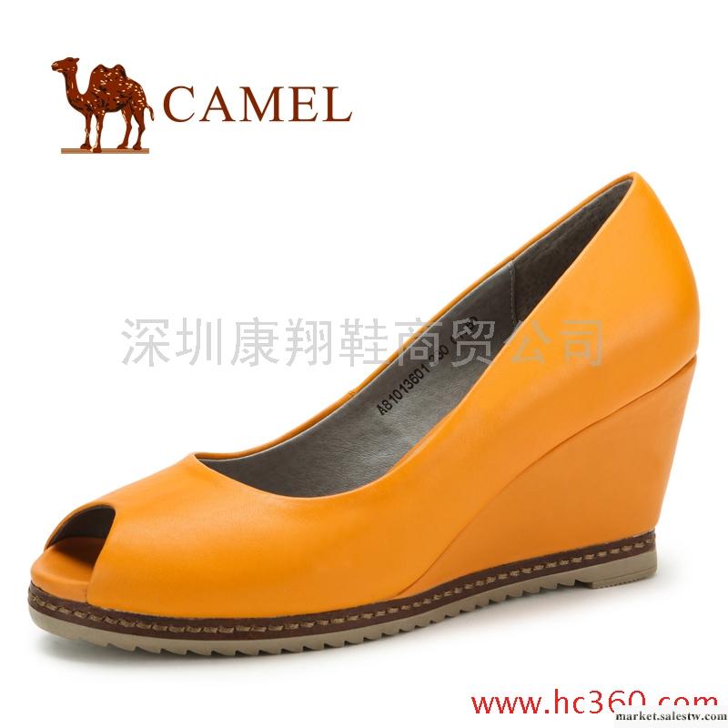 camel 駱駝 2012新款 女鞋 真皮坡跟單鞋 鏤空涼鞋工廠,批發,進口,代購