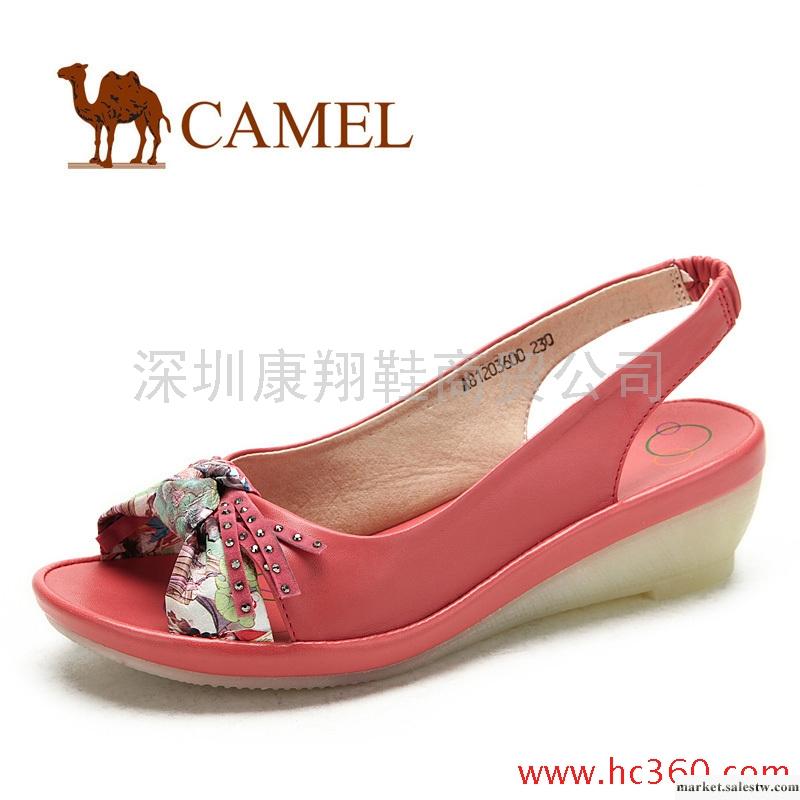 CAMEL 駱駝 女鞋 時尚坡跟涼鞋 蝴蝶結 2012新款工廠,批發,進口,代購