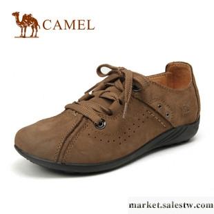 供應CAMEL 駱駝正品女鞋 2012新款休閑鞋 系帶磨砂牛皮 真皮坡跟 單鞋工廠,批發,進口,代購