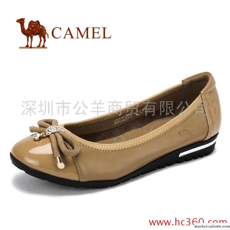 新款特價！camel駱駝 女鞋 牛皮時尚平跟休閑女鞋 新款 1053600工廠,批發,進口,代購