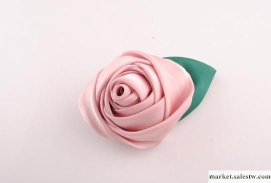 FJ028 韓版頭飾批發 時尚精致布藝 綠葉玫瑰花朵 發夾胸針 多功能工廠,批發,進口,代購