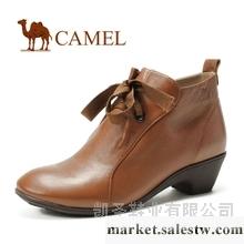 供應camel 駱駝真皮女靴子 系帶魅力 正品新款 女鞋 短靴 真皮坡跟批發・進口・工廠・代買・代購