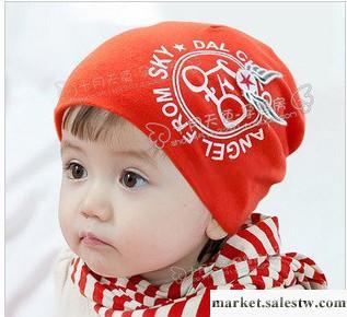 韓版寶寶帽子 加大天使自行車兒童套頭帽 童帽批發工廠,批發,進口,代購