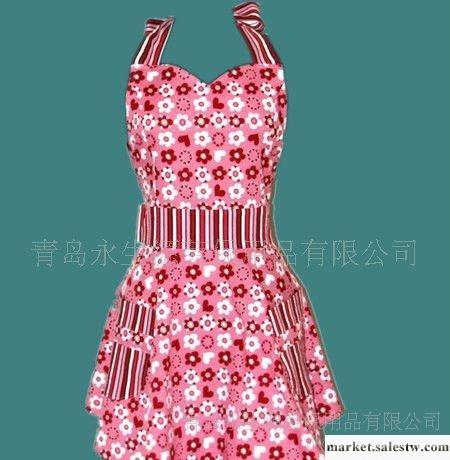 最新款式韓版純棉印花廚房圍裙工廠,批發,進口,代購