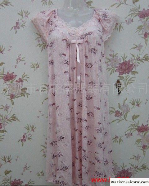 供應2012夏季新款少女可愛休閑韓版睡裙 莫代爾印花家居服工廠,批發,進口,代購