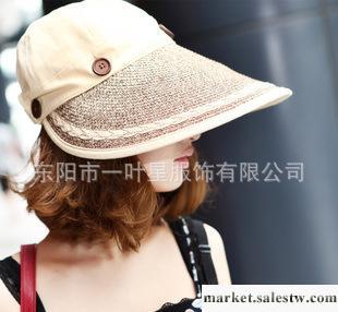 2012韓版新品爆款女士遮陽帽 可拆解兩用空頂太陽帽防曬帽子批發工廠,批發,進口,代購