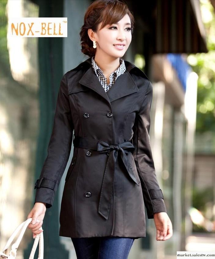 供應NOX-BELLL6085韓版純色外套直筒型甜美女風衣批發・進口・工廠・代買・代購