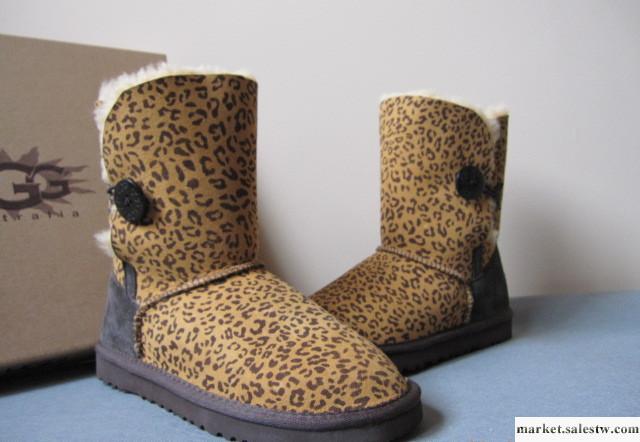 廠家批發5803皮毛一體中筒雪地靴 時尚新款豹紋 男女鞋工廠,批發,進口,代購