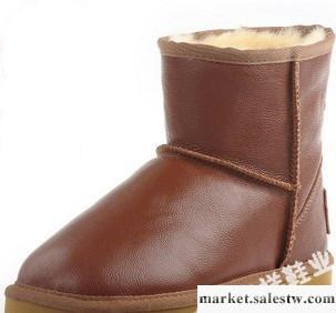 廠家批發 大量 5854真皮防水牛皮雪地靴  栗色 男女鞋工廠,批發,進口,代購