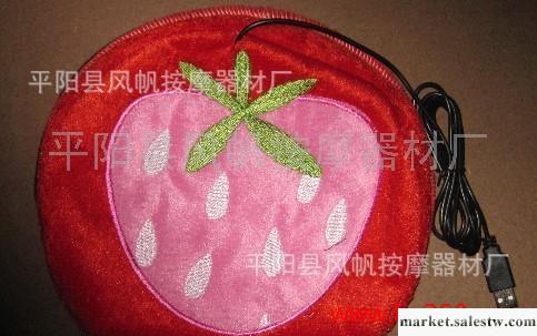 2011年新款卡通繡花電熱鼠標墊 USB發熱鼠標墊 草莓工廠,批發,進口,代購