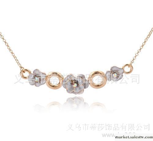 【小額批發】 韓版 合金鍍金項鏈 可愛花朵項鏈 顏色鮮艷工廠,批發,進口,代購