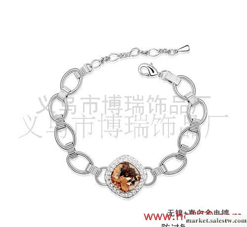 正品施華洛世奇元素 淺煙黃水晶手鏈-唯一76371 【韓版 飾品】工廠,批發,進口,代購