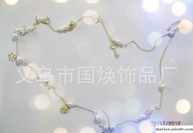 批發 【最新流行2012】仿珍珠  長款項鏈 手工  韓版    合金工廠,批發,進口,代購