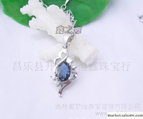 氣質新款 韓版 純銀 吊墜 女款 天然 藍寶石 特價 正品保證工廠,批發,進口,代購