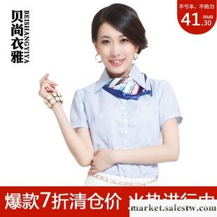 供應思依D01152012款韓版OL通勤短袖女襯衫工廠,批發,進口,代購