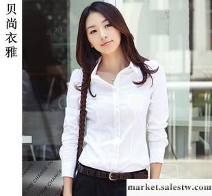 2012春裝新款 韓版OL職業工作長袖女襯衫襯衣工裝工廠,批發,進口,代購