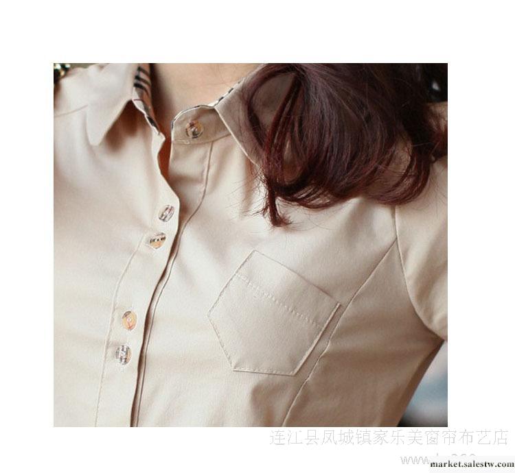 新品2012秋裝新款職業韓版OL修身 長袖女襯衫工廠,批發,進口,代購