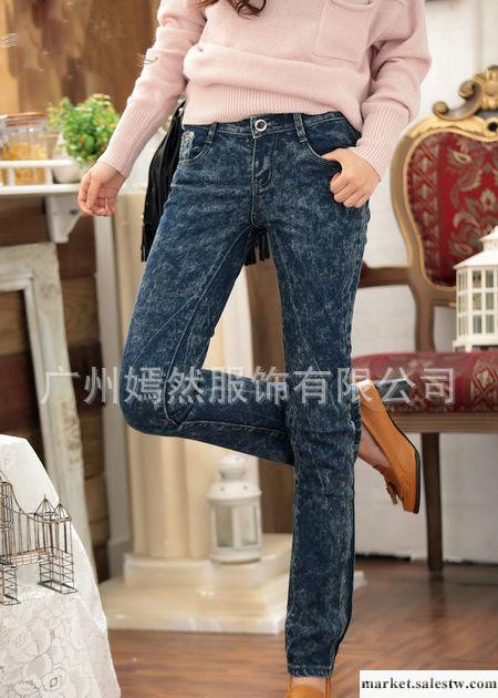 網店代理 服裝代理 一件代發免費代理韓版 女士修身直筒牛仔褲工廠,批發,進口,代購