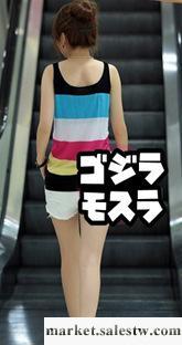 2012 韓版 彩條紋 百搭 糖果撞色 針織背心工廠,批發,進口,代購