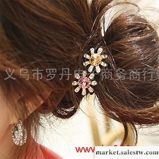 供應韓國正品F051太陽花水晶發圈發繩韓版工廠,批發,進口,代購