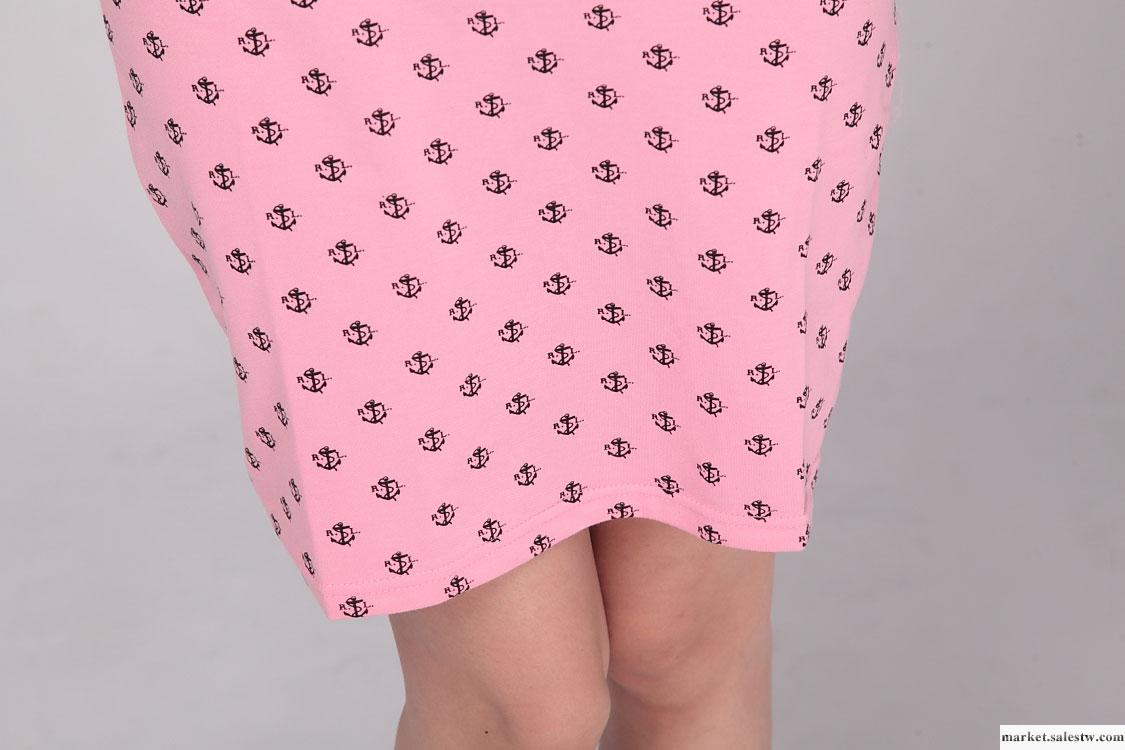 夏季新品韓版T恤條紋女款女士女裝翻領女長款寬松短袖潮大碼女式工廠,批發,進口,代購