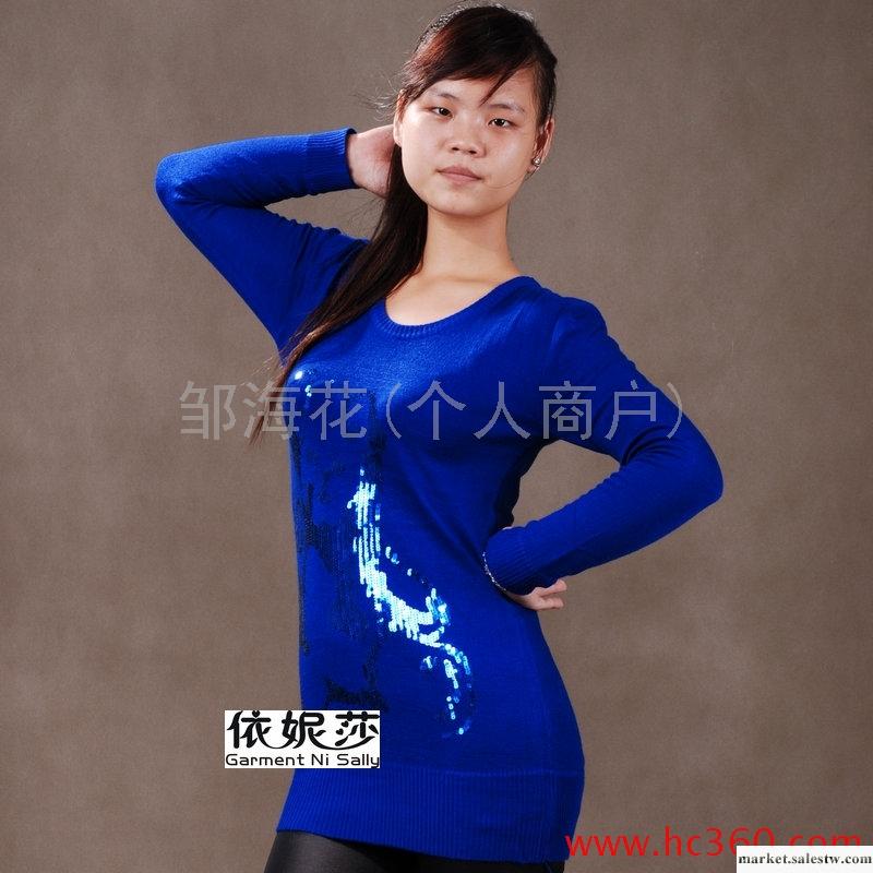 供應【依妮莎】2012春裝新品針織衫亮片小熊韓版毛衣工廠,批發,進口,代購