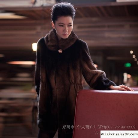 供應MOTOUL 進口高端水貂 韓版整貂翻領水貂皮草外套 中長款女工廠,批發,進口,代購
