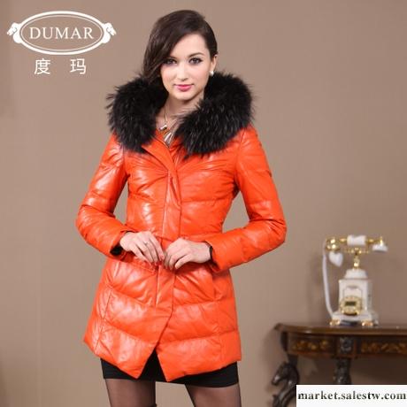 供應 度瑪 綿羊皮羽絨服女款中長款 韓版修身真皮皮衣外套特價 PY0720工廠,批發,進口,代購