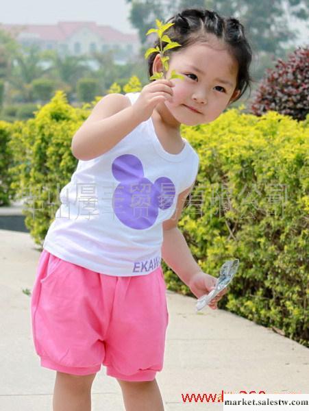 供應熱銷2011新款韓版糖果色米奇圖案工字背心 外貿童裝嬰幼兒服裝工廠,批發,進口,代購