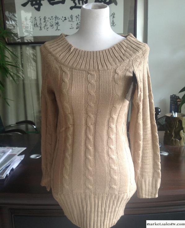 2012韓版套頭長款麻花毛衣工廠,批發,進口,代購