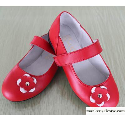 供應可樂豚2012春秋新款韓版女童小童紅色小花公主單鞋（(26~30)）工廠,批發,進口,代購