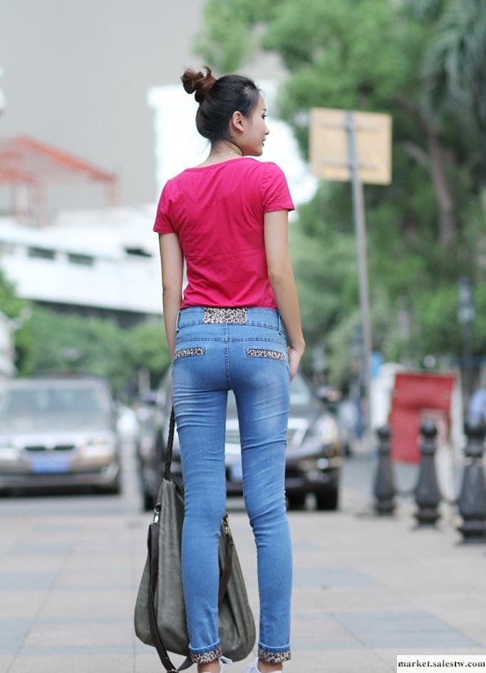 2012女式牛仔褲 韓版修身顯瘦牛仔褲女 彈力牛仔小腳褲9096工廠,批發,進口,代購