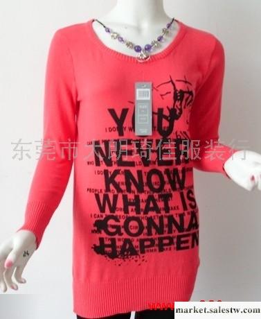 供應2011新款秋裝韓版中長款打底衫女式毛衣小字母圖案羊毛衫工廠,批發,進口,代購