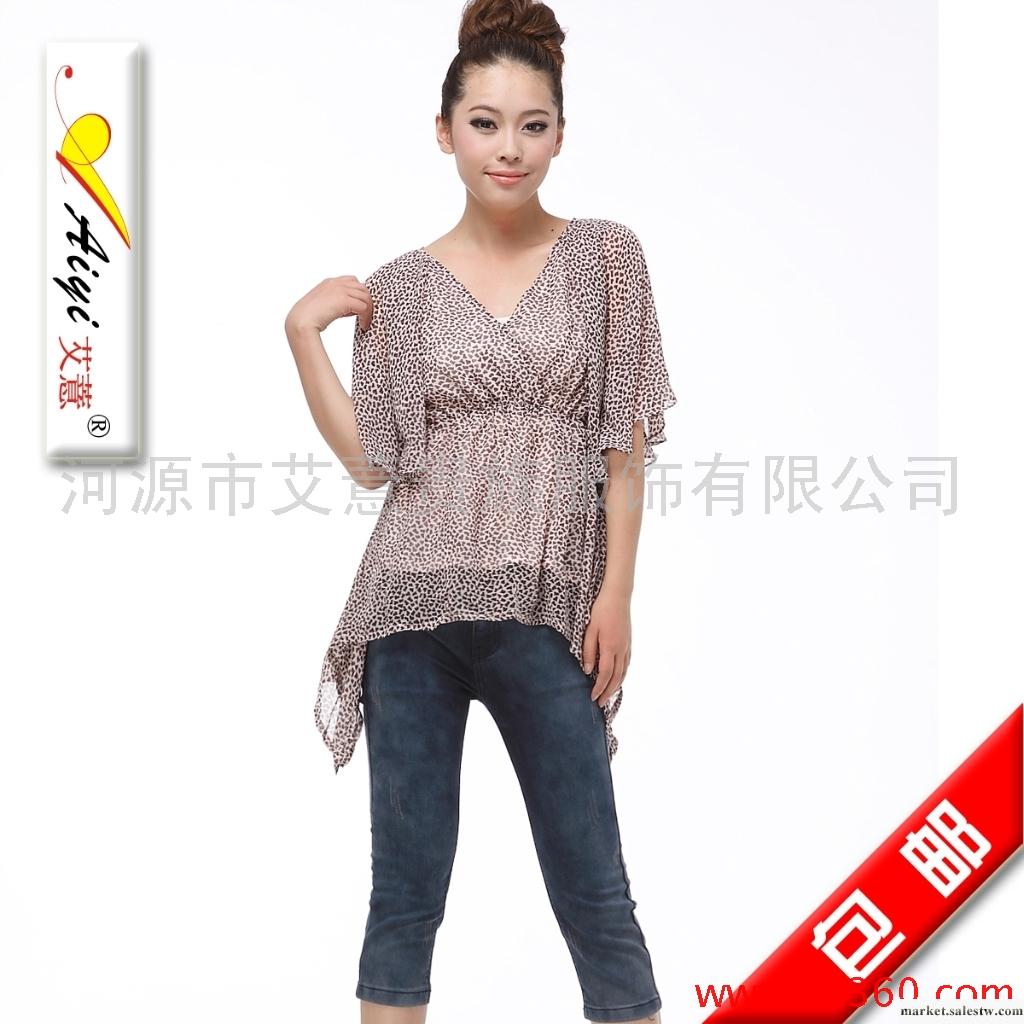 供應【艾薏Aiyi】2012年夏季熱銷  韓版深V領桃心收腰修身T恤TS052工廠,批發,進口,代購