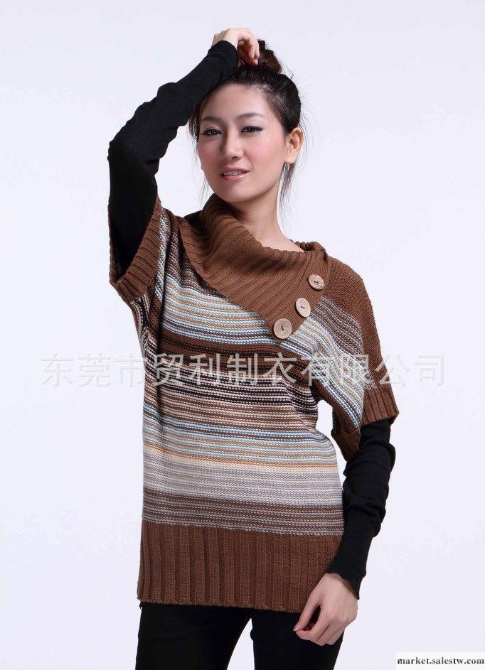 2013新款特價批發 韓版時尚百搭長袖翻領套頭衫 毛衣一件代發工廠,批發,進口,代購