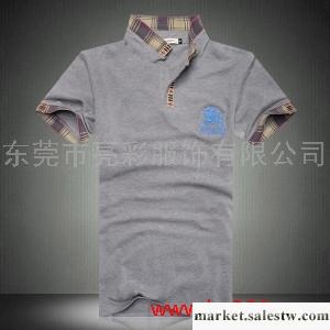 供應韓版夏裝修身男士t恤男polo衫立領 廠家一手優質貨源量大從優精品POLO衫工廠,批發,進口,代購