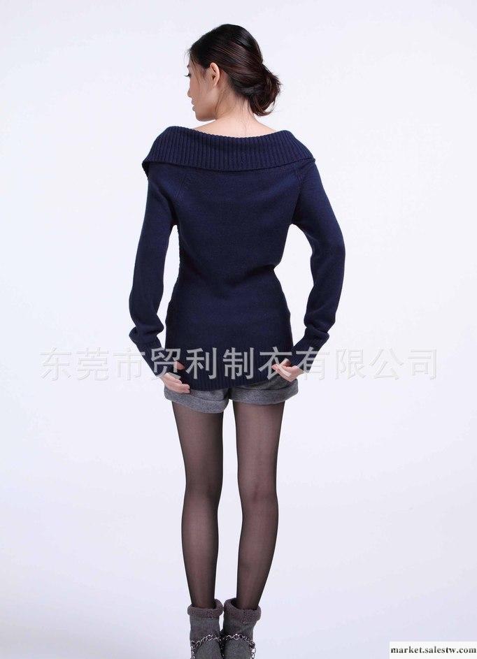 羊毛羊絨衫 羲雅2011韓版時尚長袖翻領套頭衫 ML11027工廠,批發,進口,代購