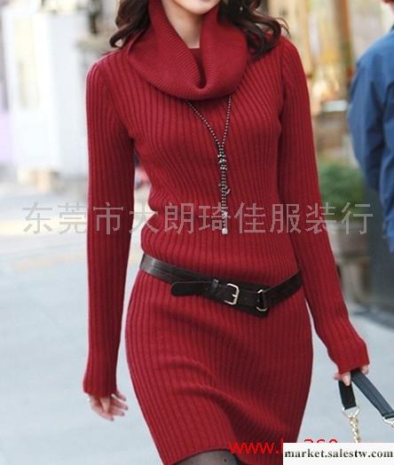 供應時尚韓版高領休閑毛衣 絲光棉坑條配皮帶毛衣批發工廠,批發,進口,代購