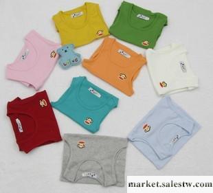 供應韓版童裝11夏款無袖T恤男女童大嘴猴糖果色背心JC120工廠,批發,進口,代購