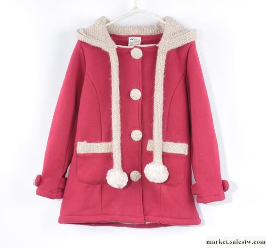 供應JCSHOW童裝品牌 童外套 2012冬季新款 連帽韓版女童外套 JC252工廠,批發,進口,代購