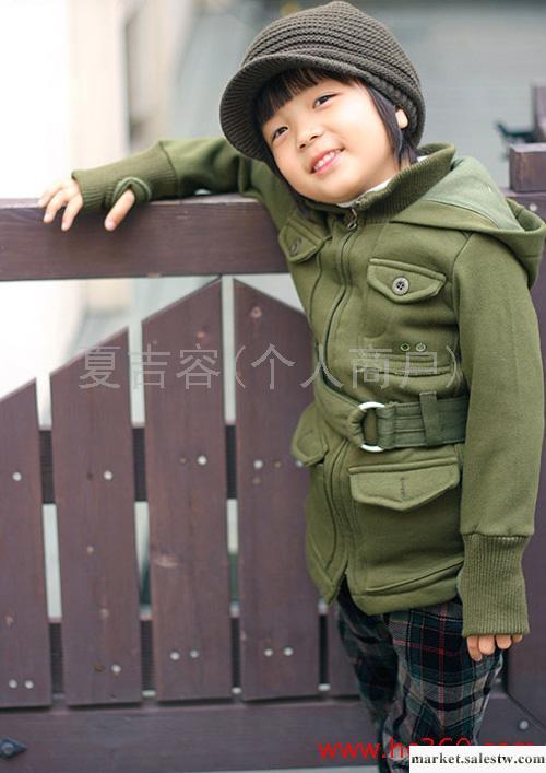 供應2011春款韓版童裝內抓絨厚款連帽外套JC044工廠,批發,進口,代購