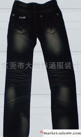供應時尚百搭休閑顯瘦做舊深藍直筒韓版牛仔褲工廠,批發,進口,代購